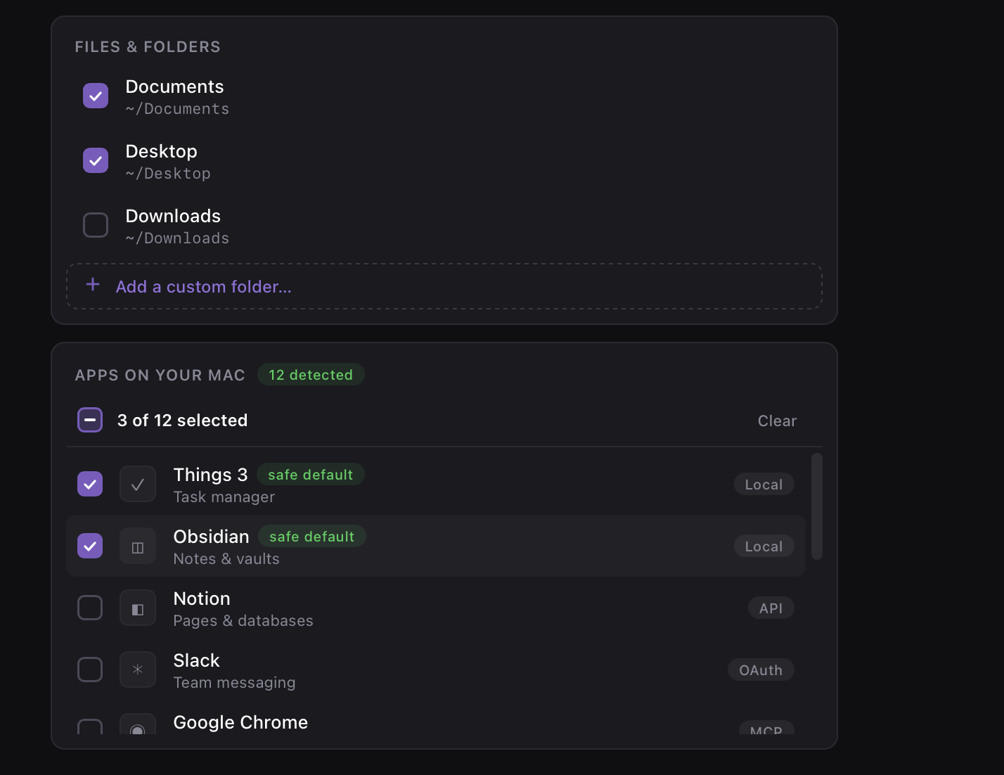 Connect apps